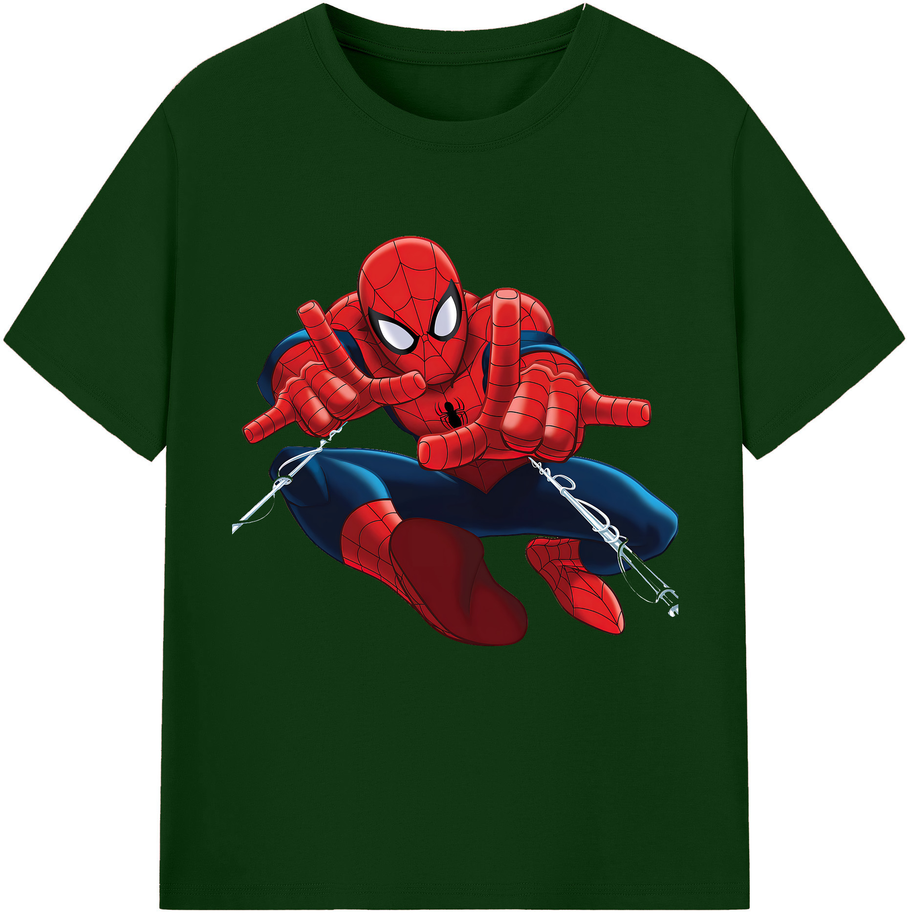 （画像用） Spider Man スパイダーマン 綿100％半袖Tシャツ（フロントプリント）